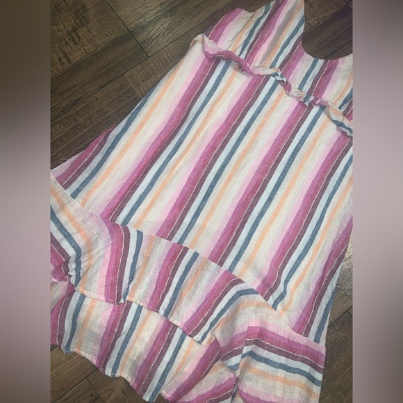 Rails Martina Mini Dress in Avila Stripe revolve linen ruffle boho formal spring - Picture 6 of 10